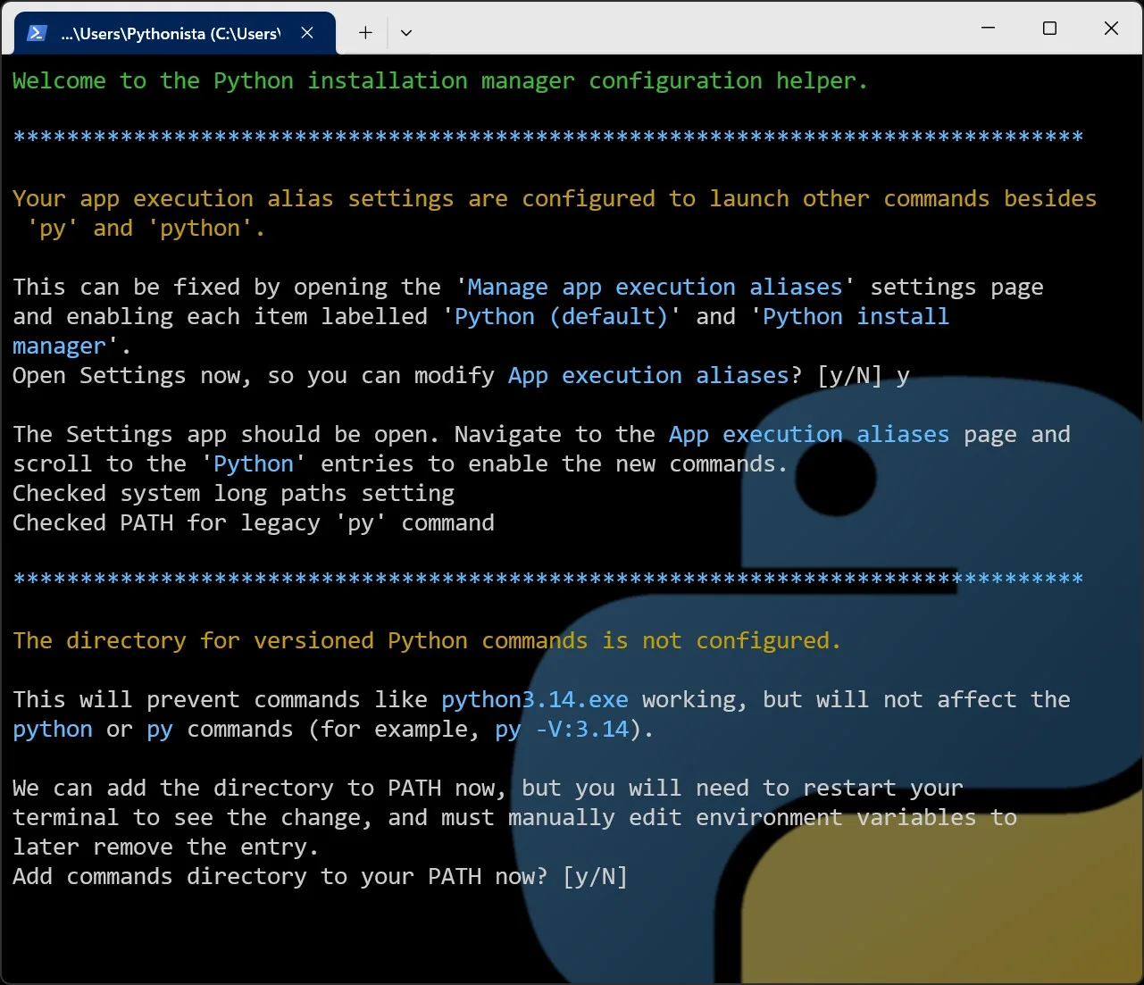 Python Install Manager screenshot 1