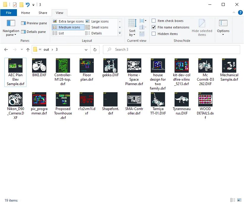 DXF Thumbnails screenshot 1
