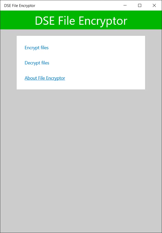 DSE File Encryptor screenshot 3