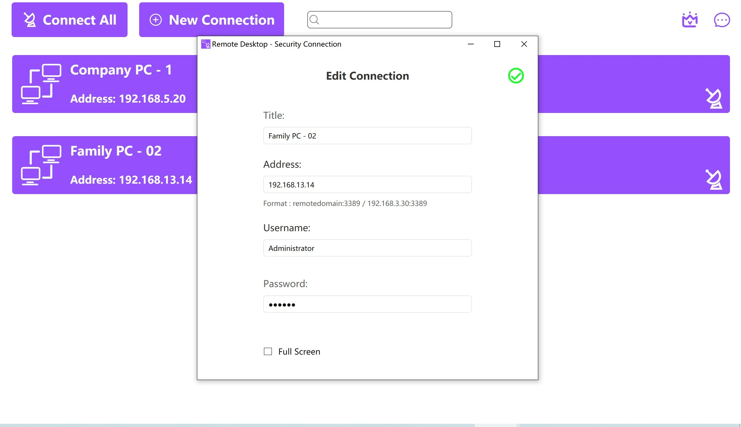 Remote Desktop - Security Connection screenshot 2