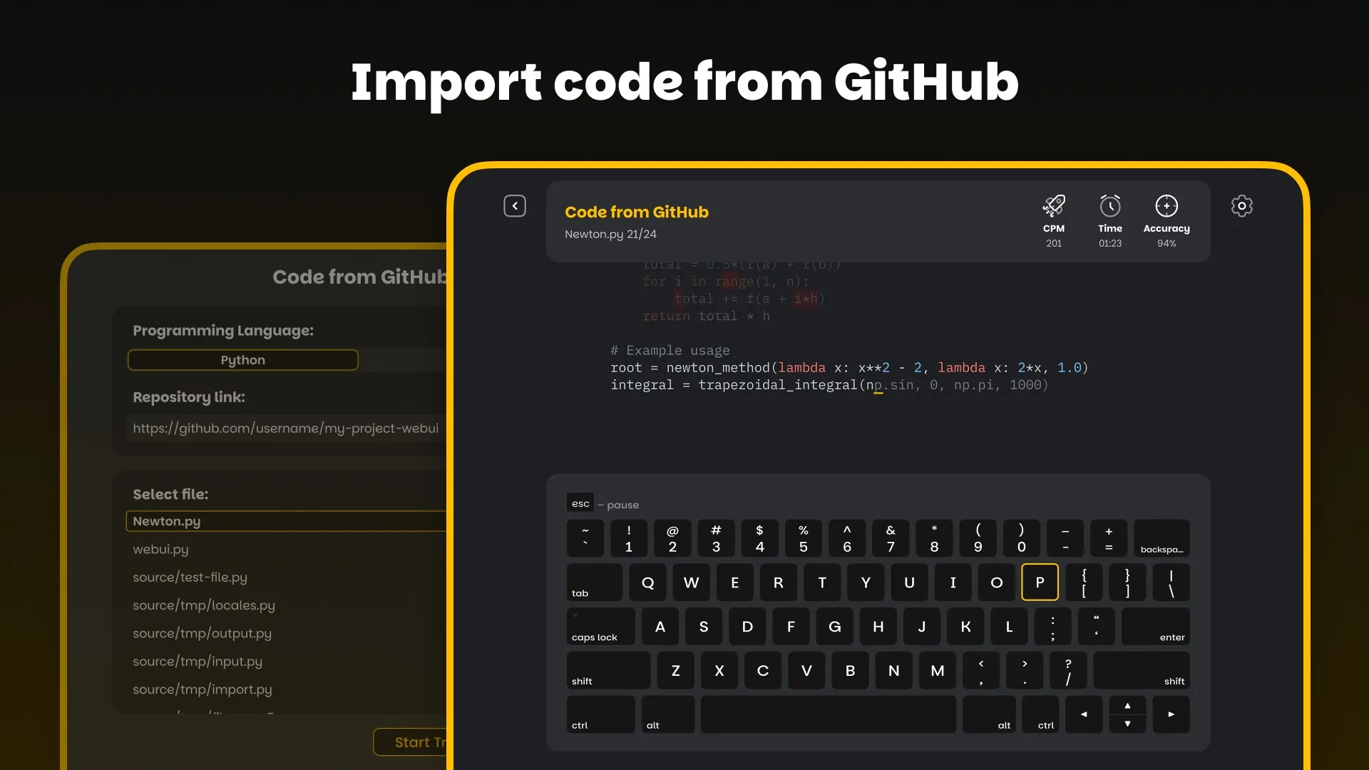 Typing for Programmers - Learn Python & Javascript screenshot 3