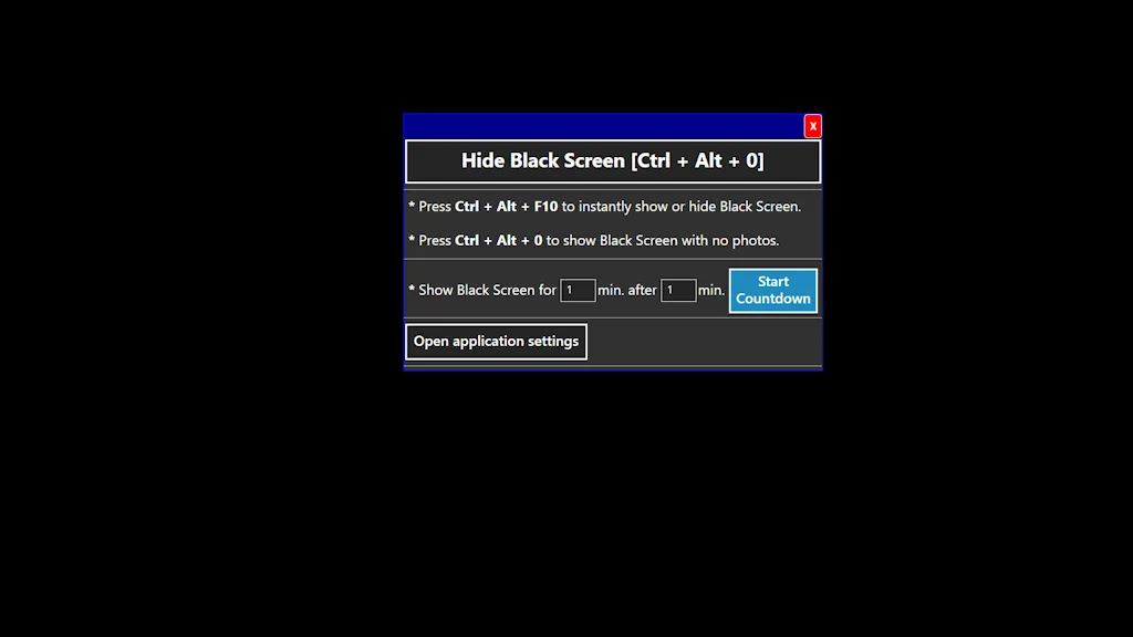 Black Screen for Windows screenshot 1