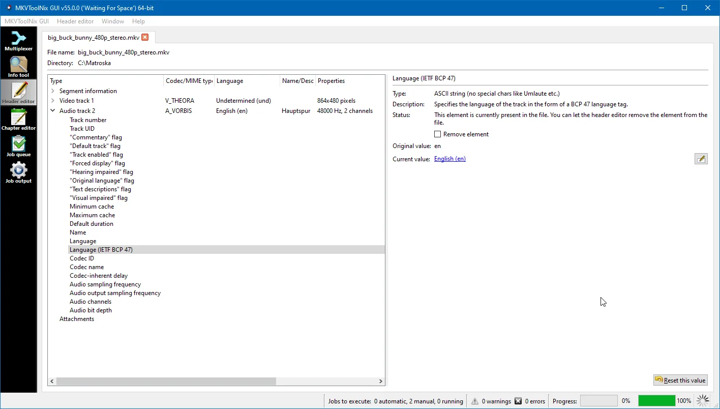 MKVToolNix screenshot 3