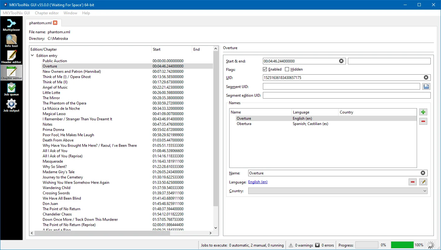 MKVToolNix screenshot 4