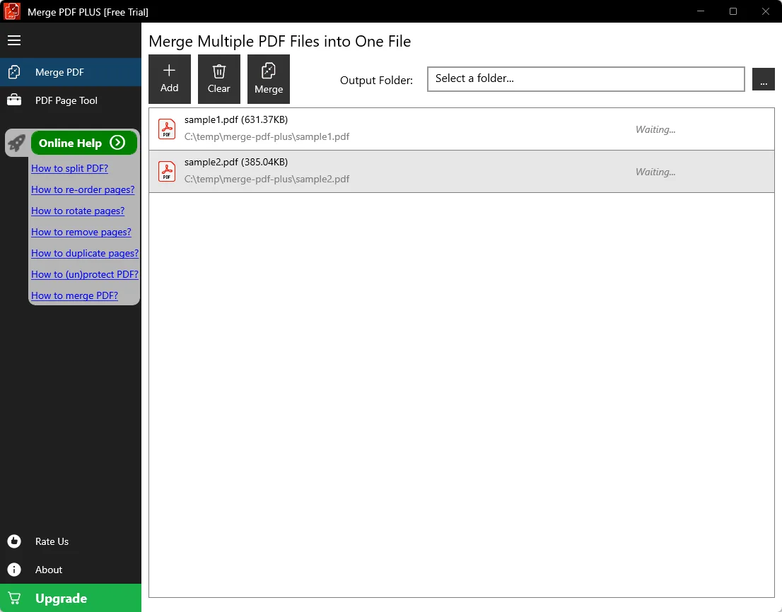 Merge PDF PLUS screenshot 2