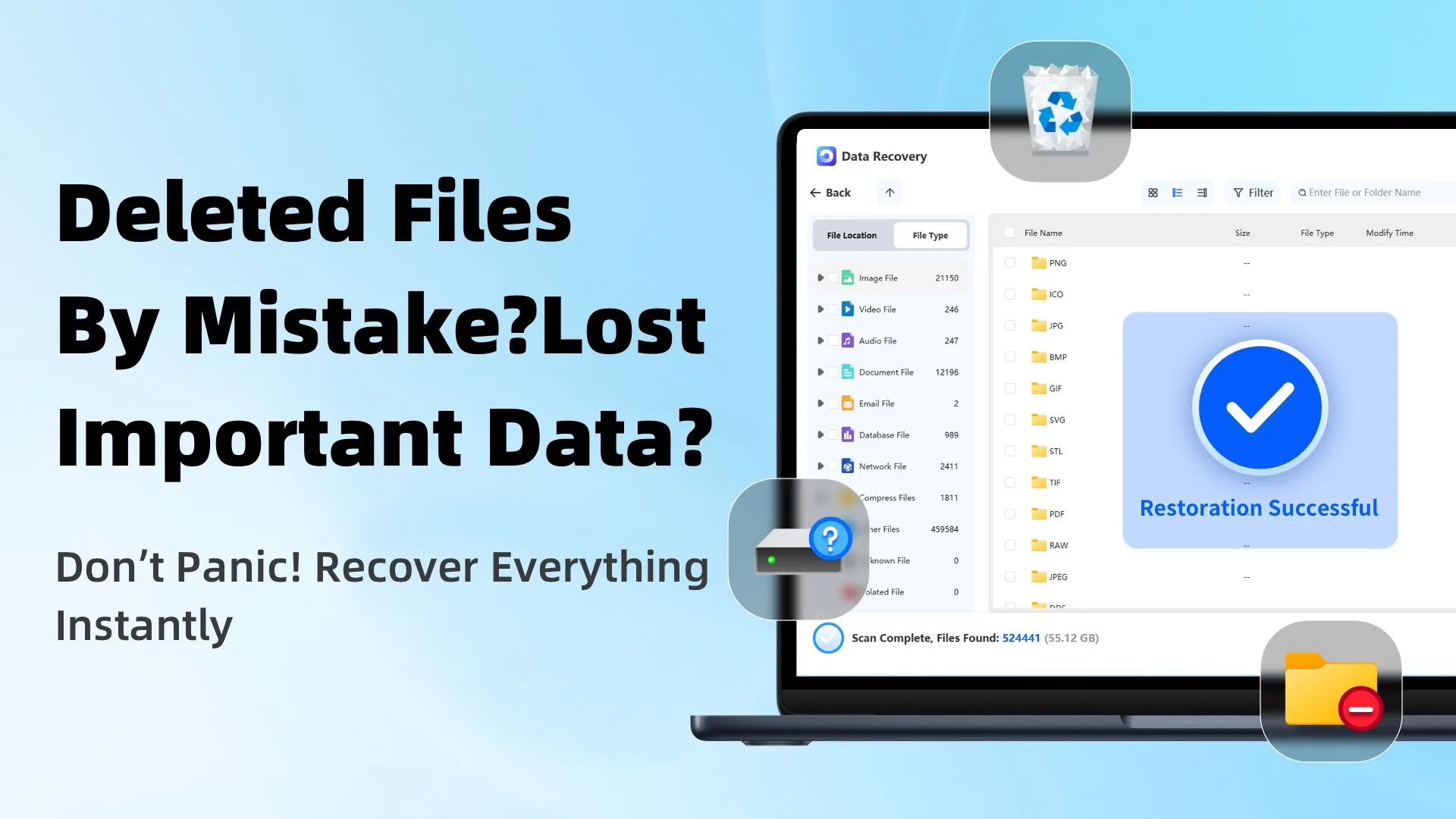 Data Recovery - Hard Drive & USB File Recovery screenshot 1
