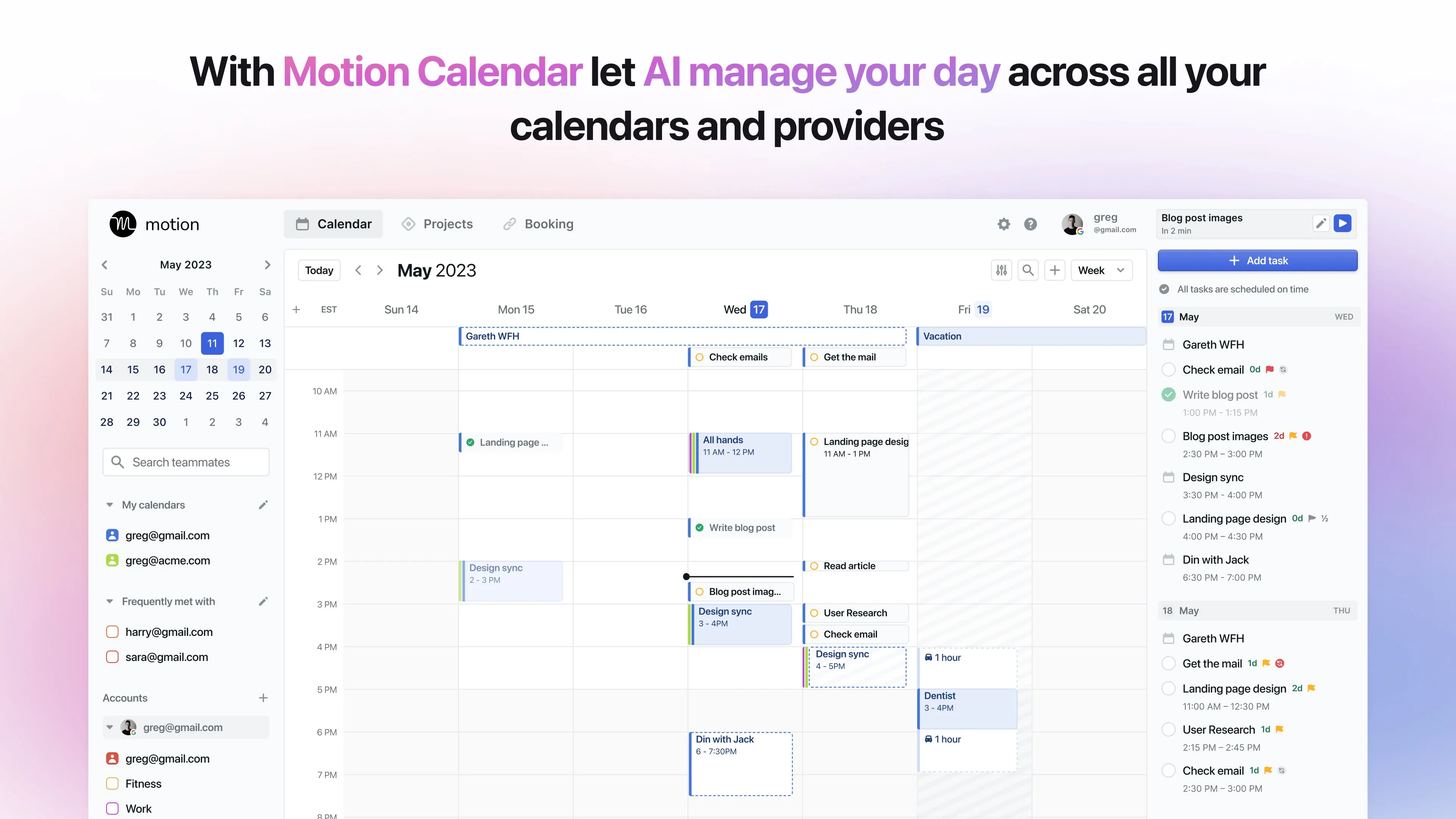 Motion - Projects, Tasks, and Calendar screenshot 1