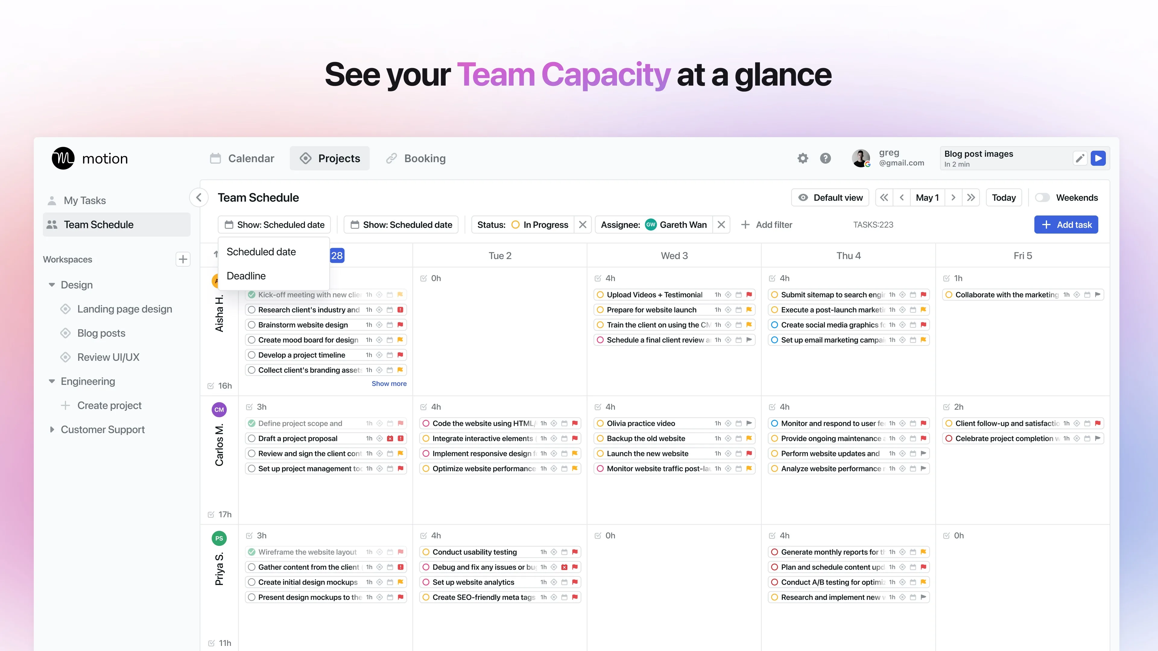 Motion - Projects, Tasks, and Calendar screenshot 3