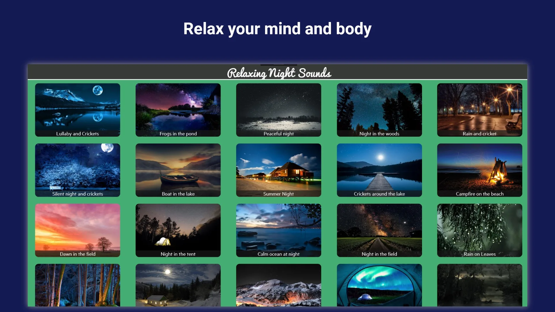 Relaxing Night Sounds screenshot 2
