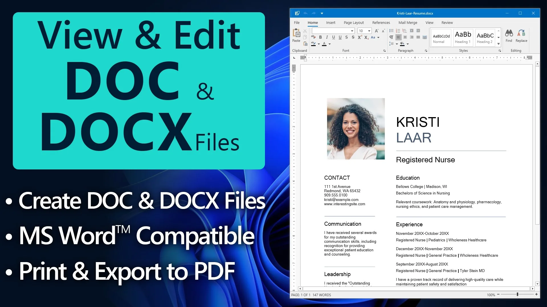 DOCX Editor Express screenshot 1