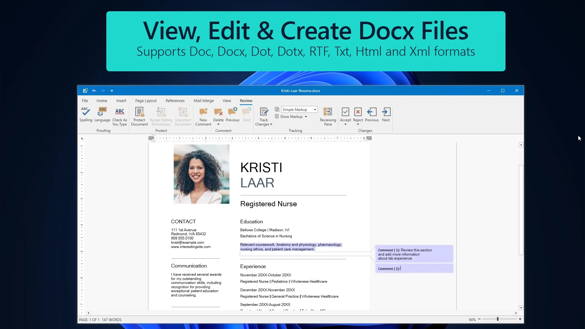 DOCX Editor Express screenshot 2