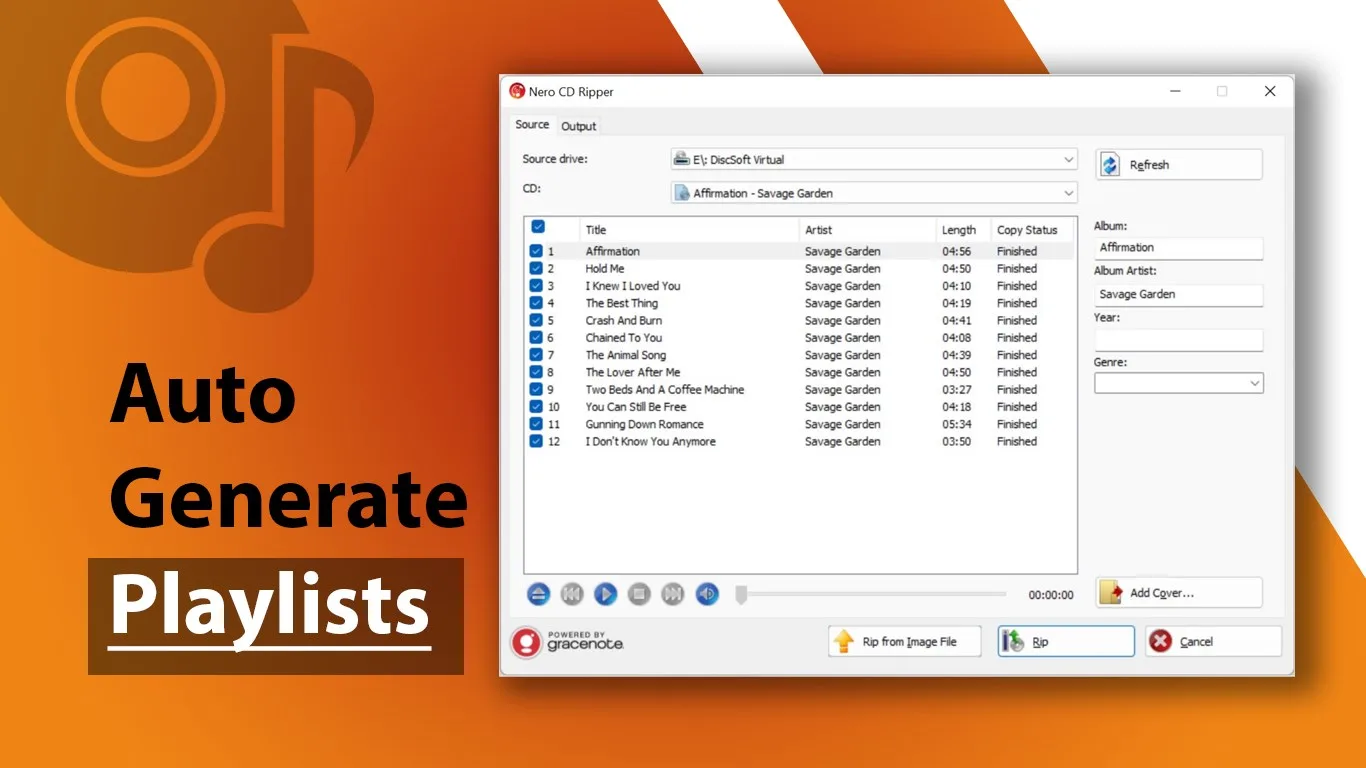 CD Ripper by Nero screenshot 1