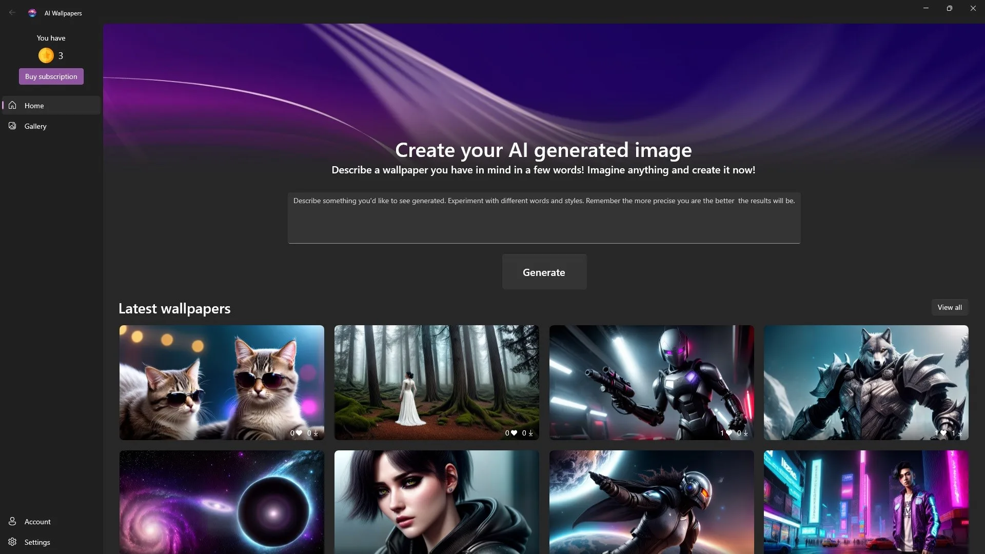 AI Wallpapers screenshot 1