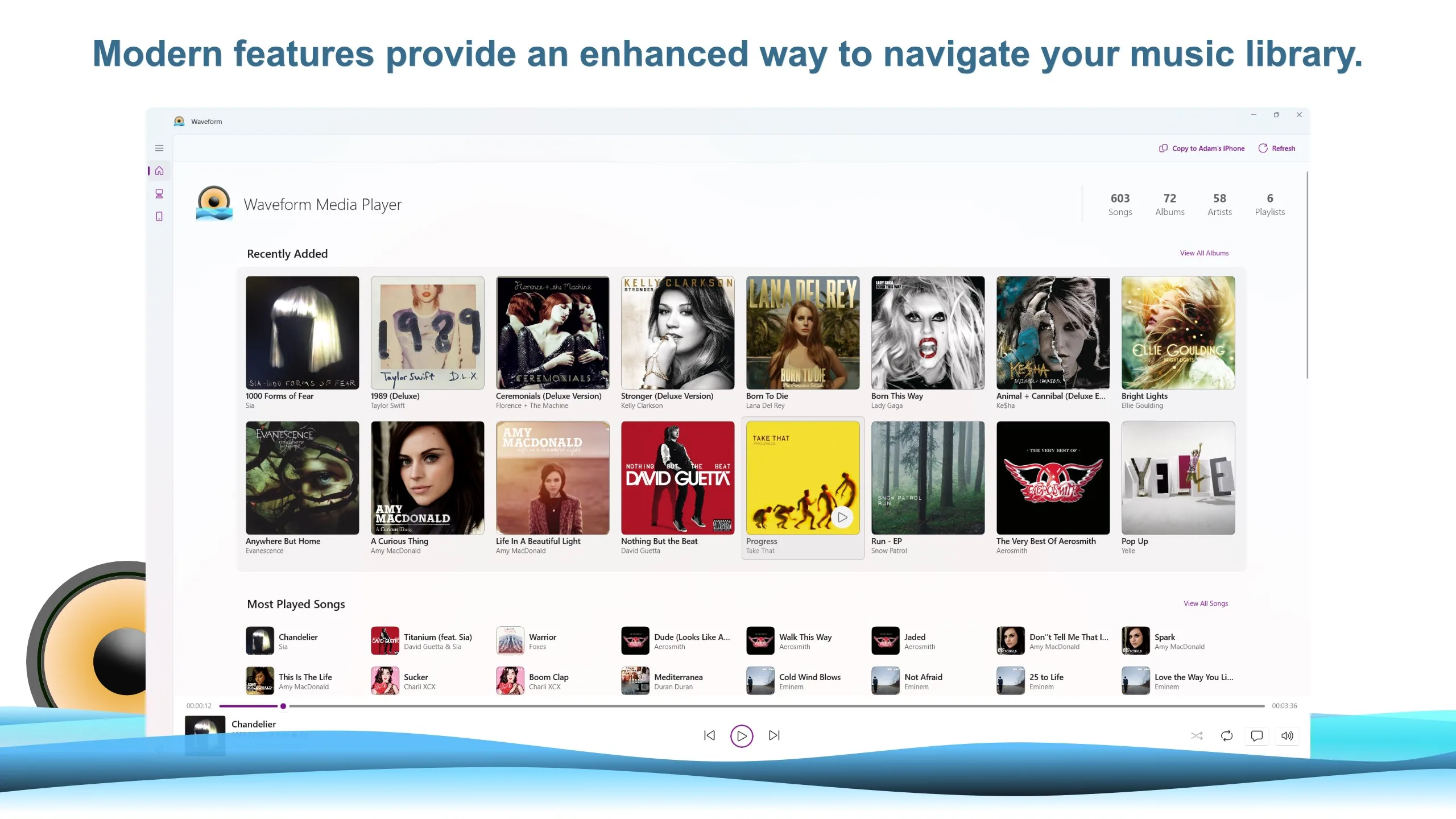 Waveform Music Player screenshot 1