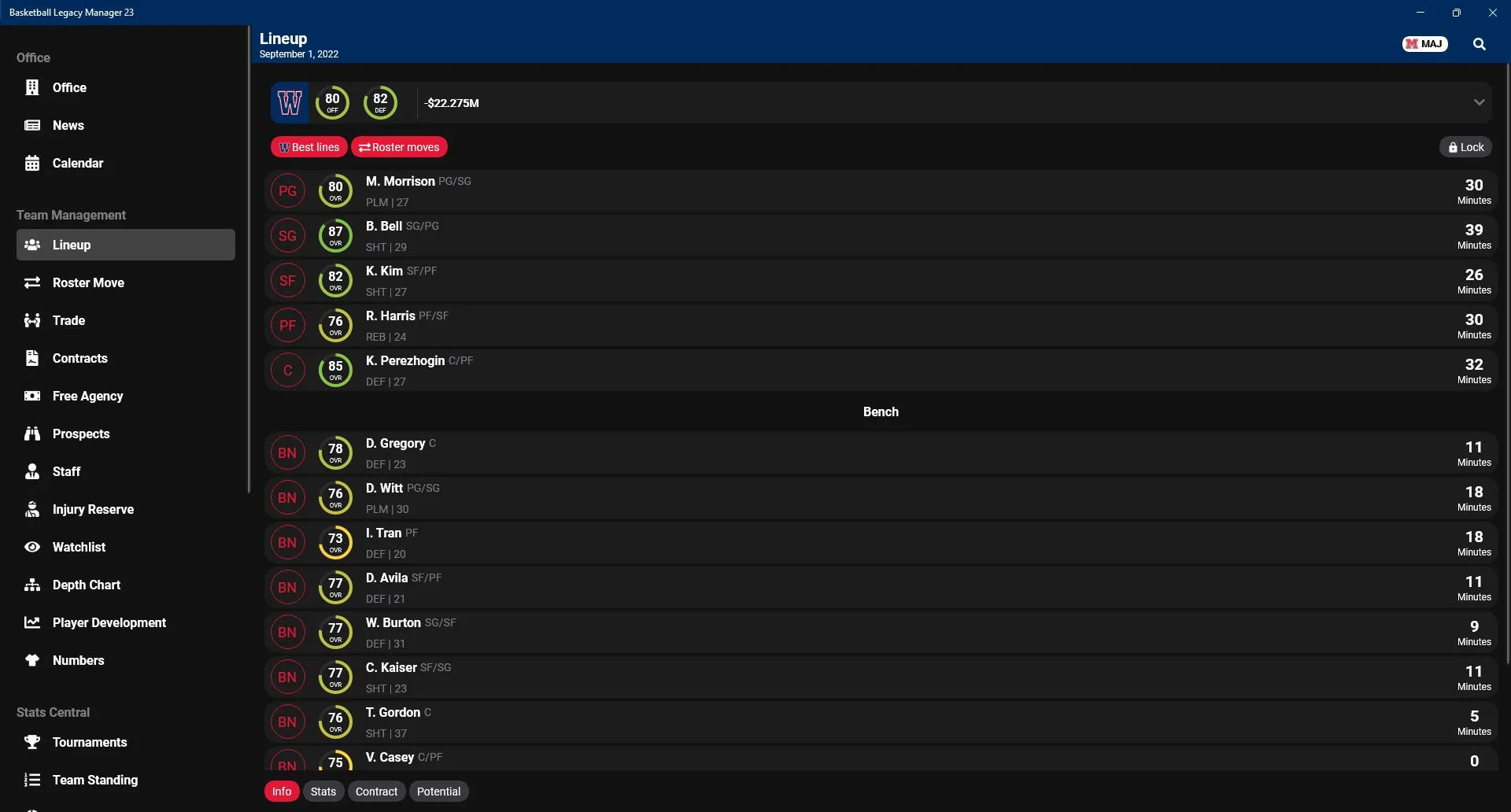 Basketball Legacy Manager 23 screenshot 1