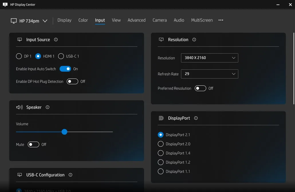 HP Display Center screenshot 3