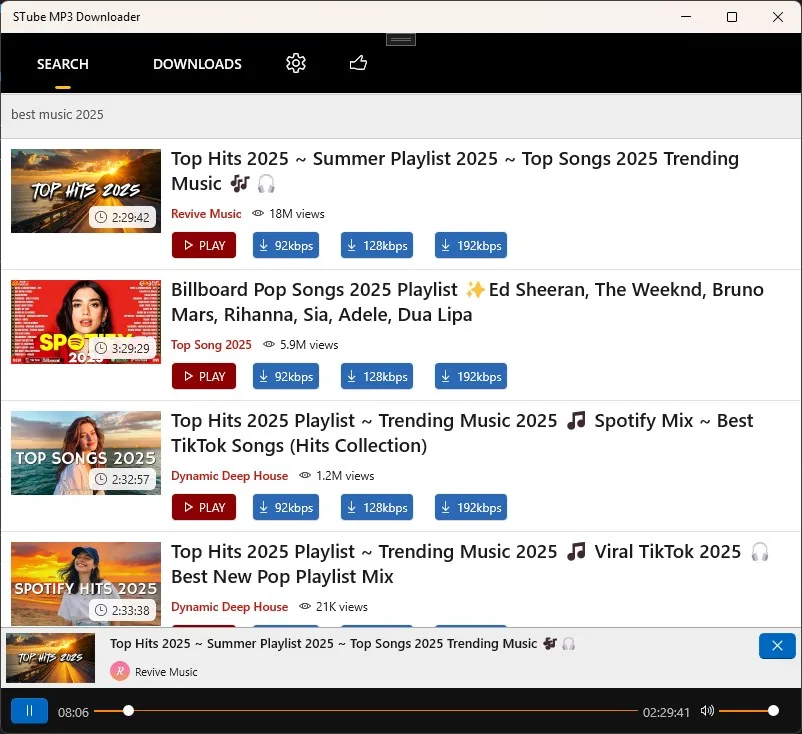 STube MP3 Downloader screenshot 1