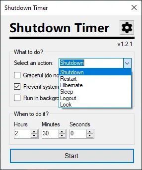 Shutdown Timer Classic screenshot 1