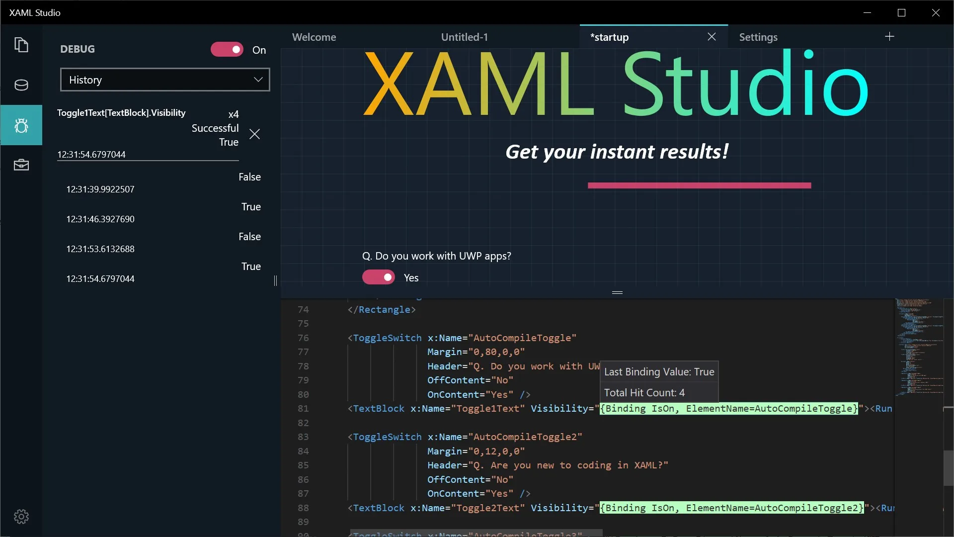 XAML Studio screenshot 2