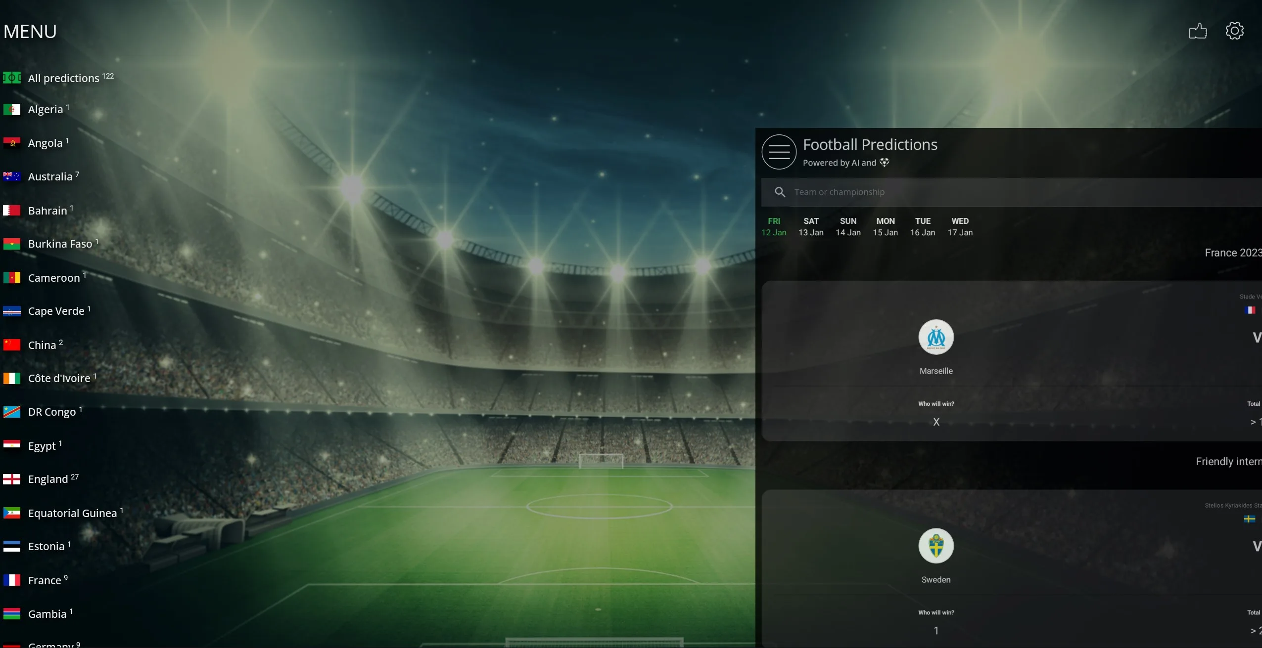 1X2.TV:AI Football Predictions screenshot 2