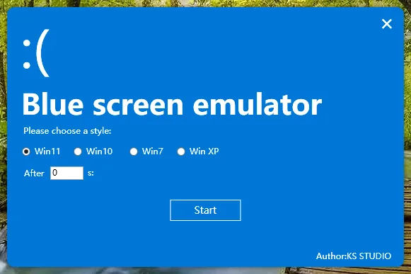 Blue screen emulator screenshot 3
