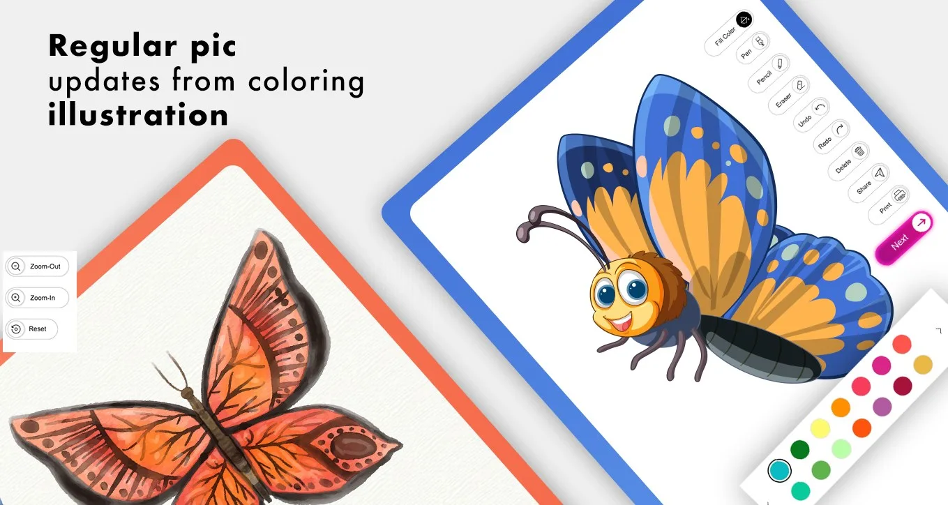 Butterfly Coloring Book Pages screenshot 1