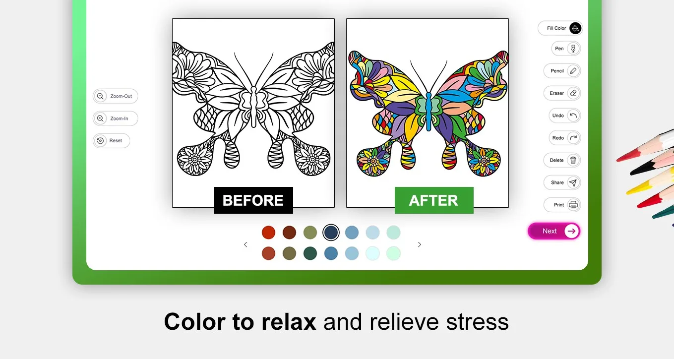 Butterfly Coloring Book Pages screenshot 5
