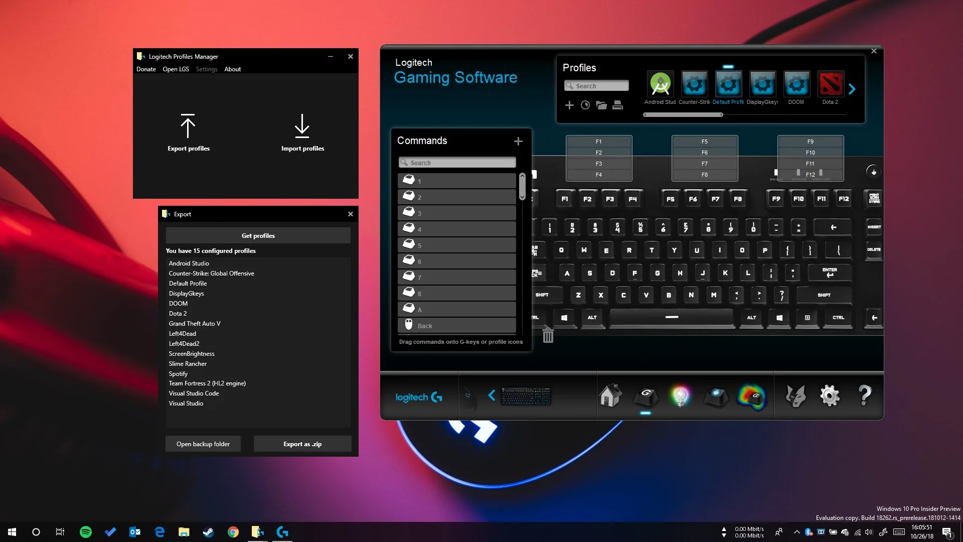 Logitech Profiles Manager screenshot 1