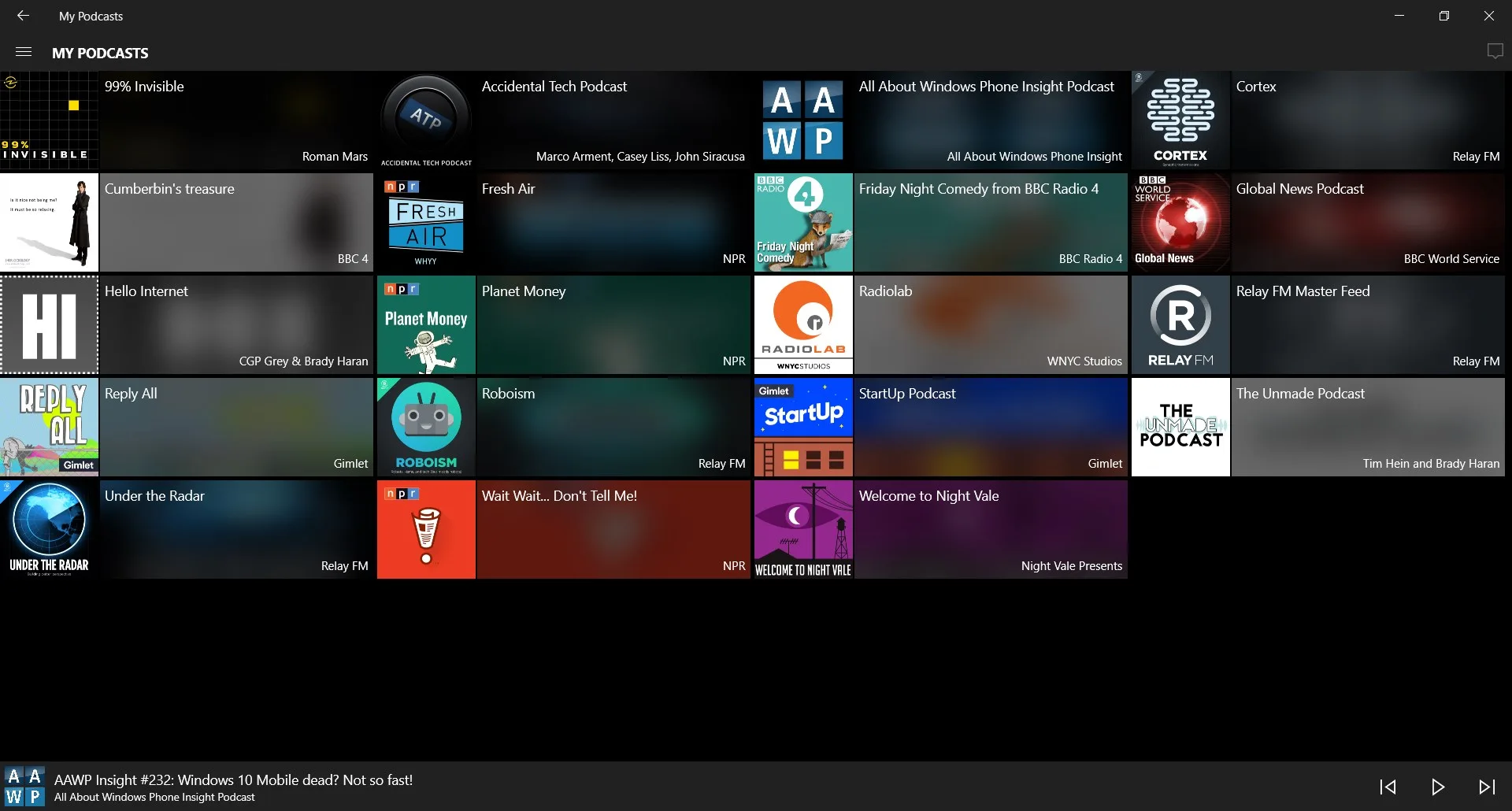 MyPodcasts screenshot 1