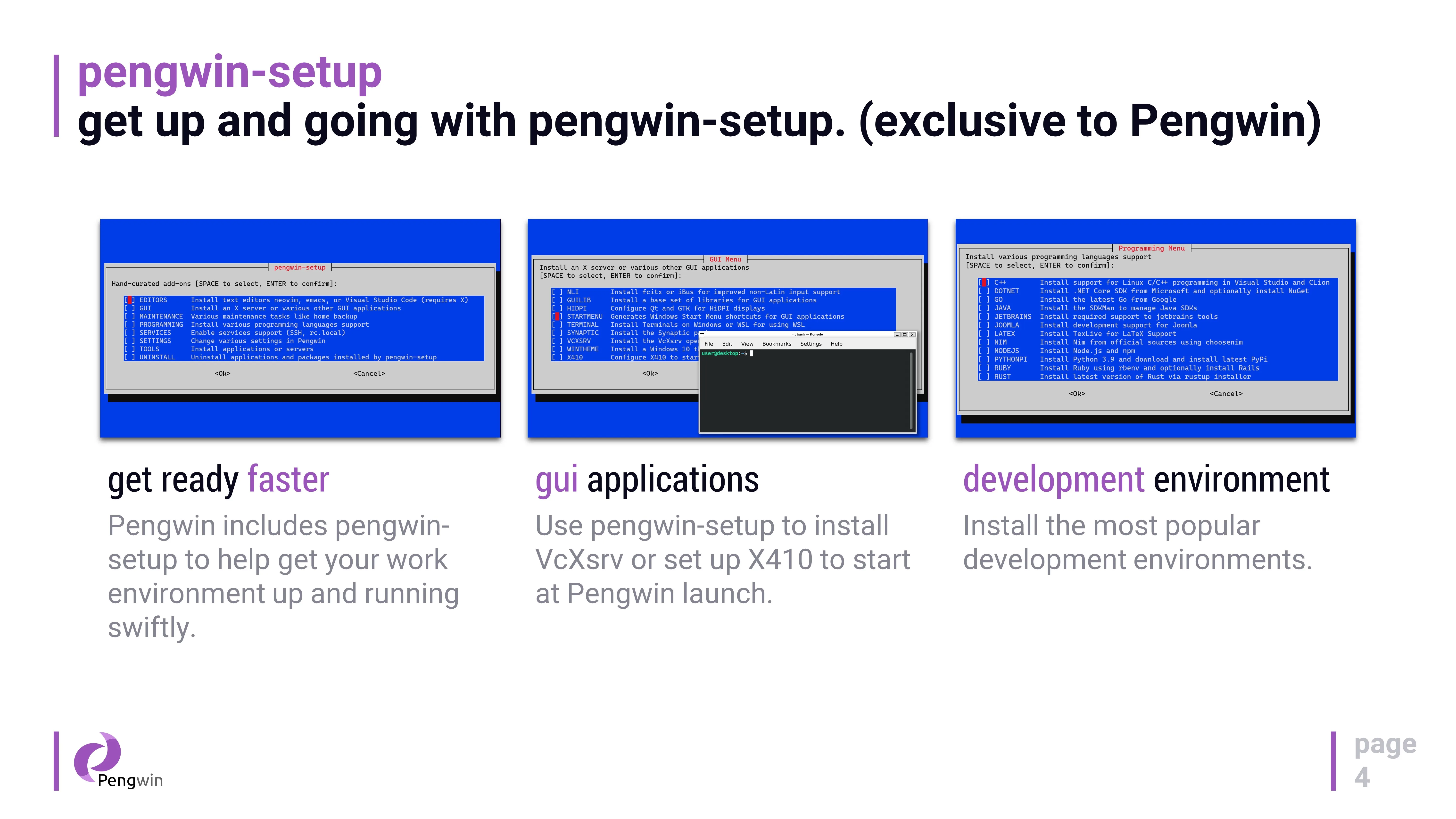 Pengwin screenshot 2