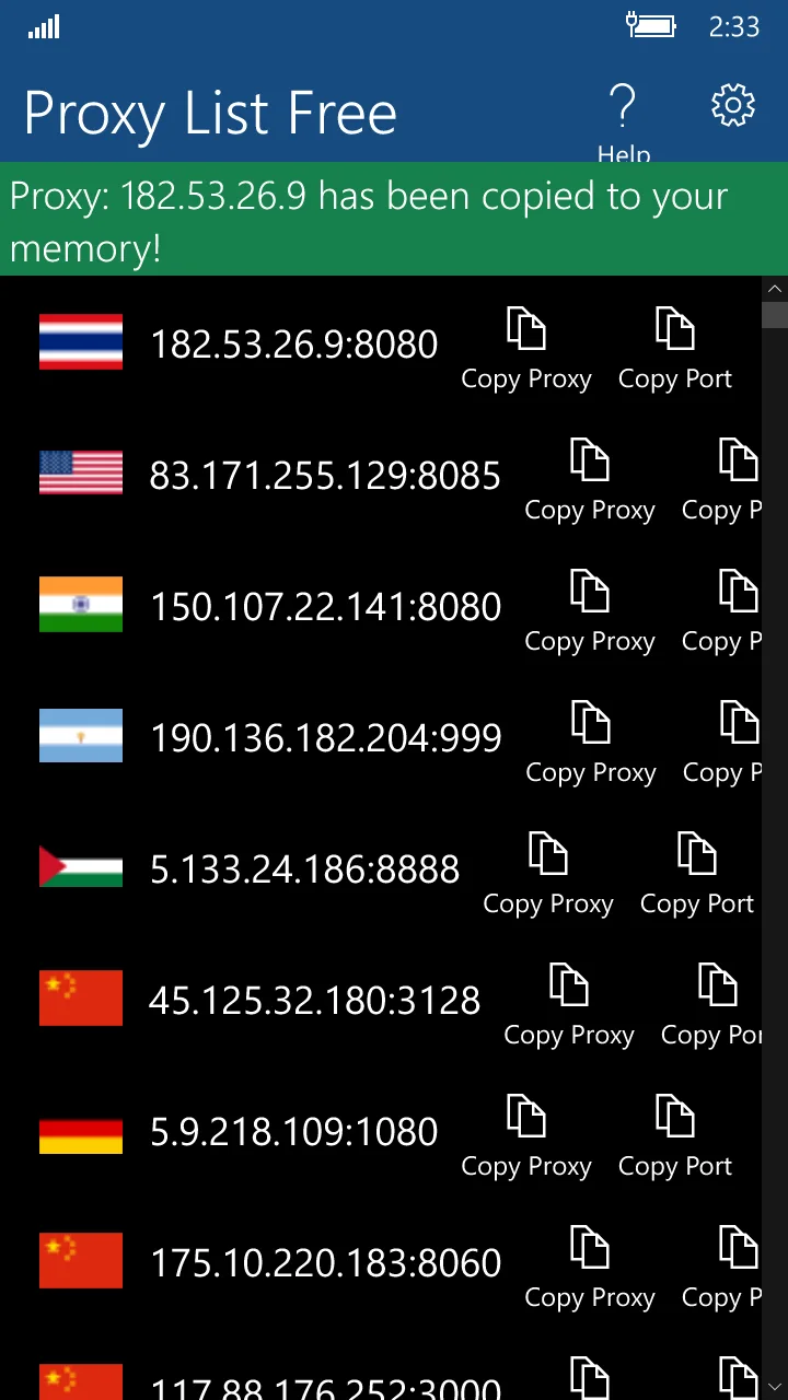 Free Proxy List screenshot 1