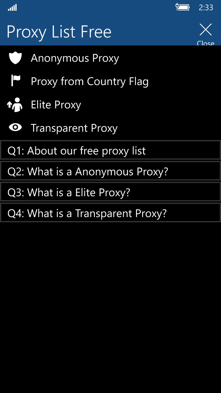 Free Proxy List screenshot 3