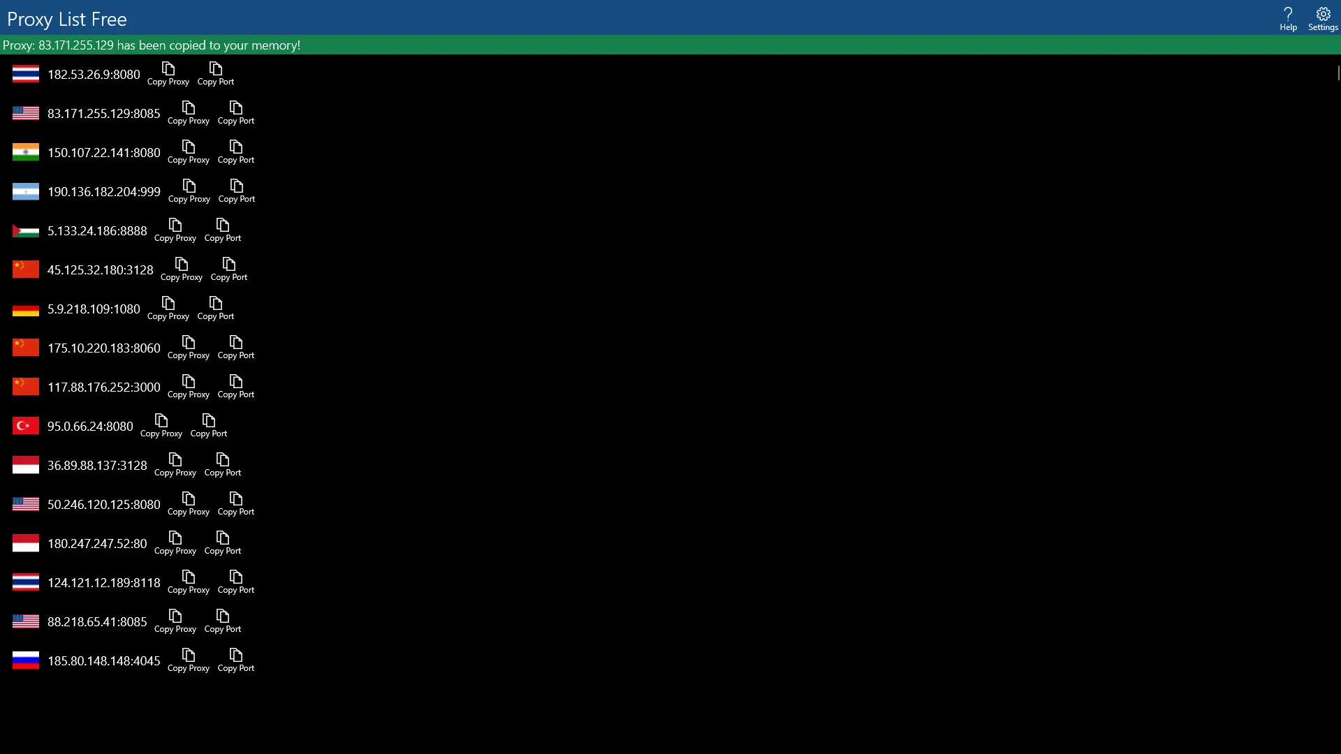 Free Proxy List screenshot 5