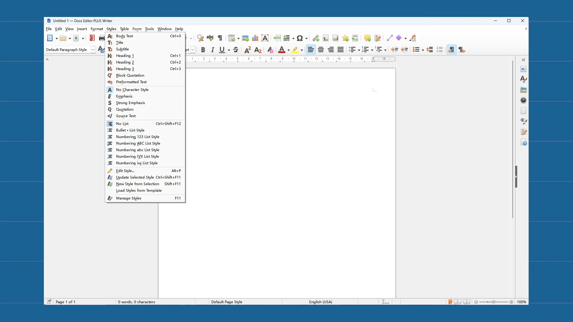 DOCX Editor PLUS screenshot 1
