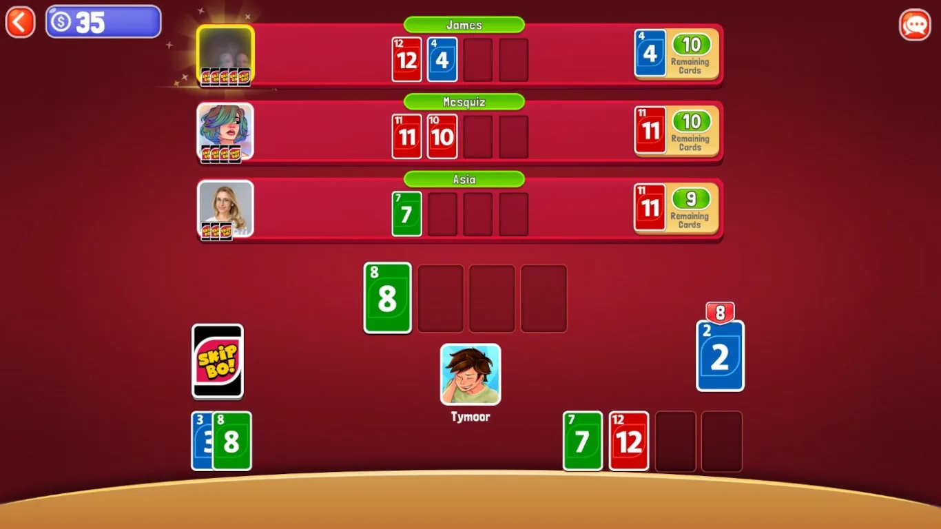 Skip-Bo Free: Sequencing Fun Card game screenshot 4