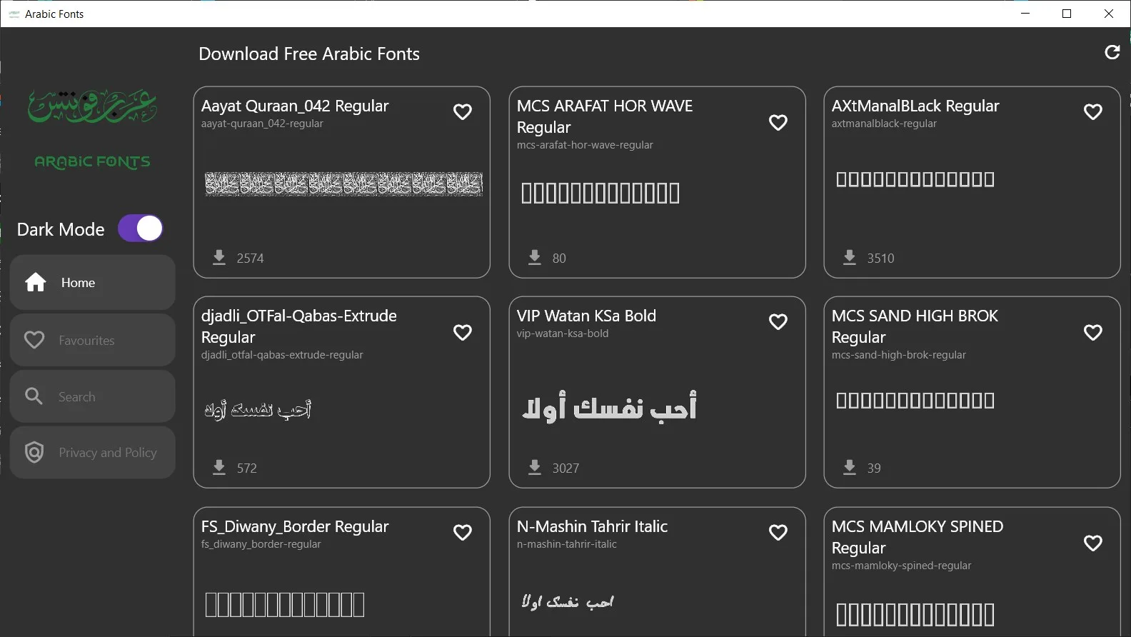 All Arabic Fonts screenshot 1
