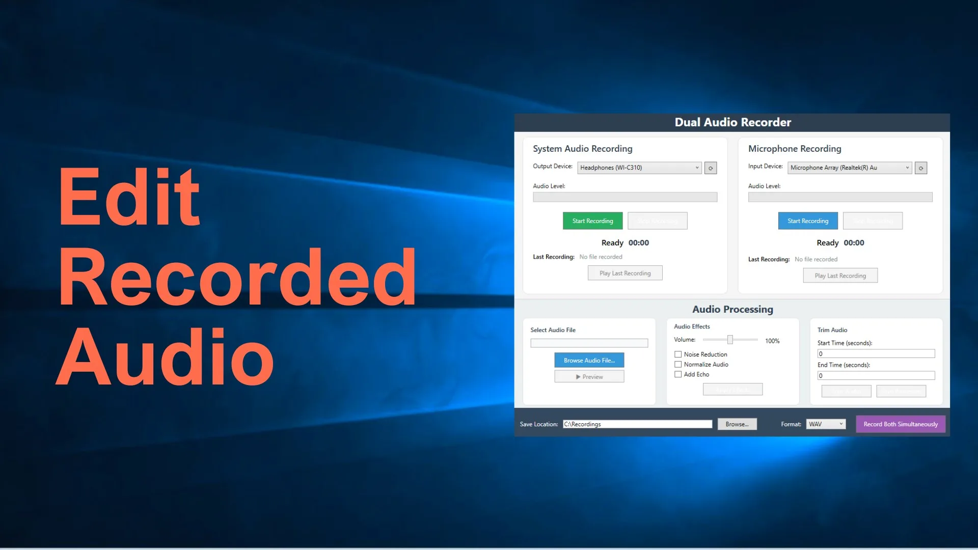 Sound recorder for Windows screenshot 3