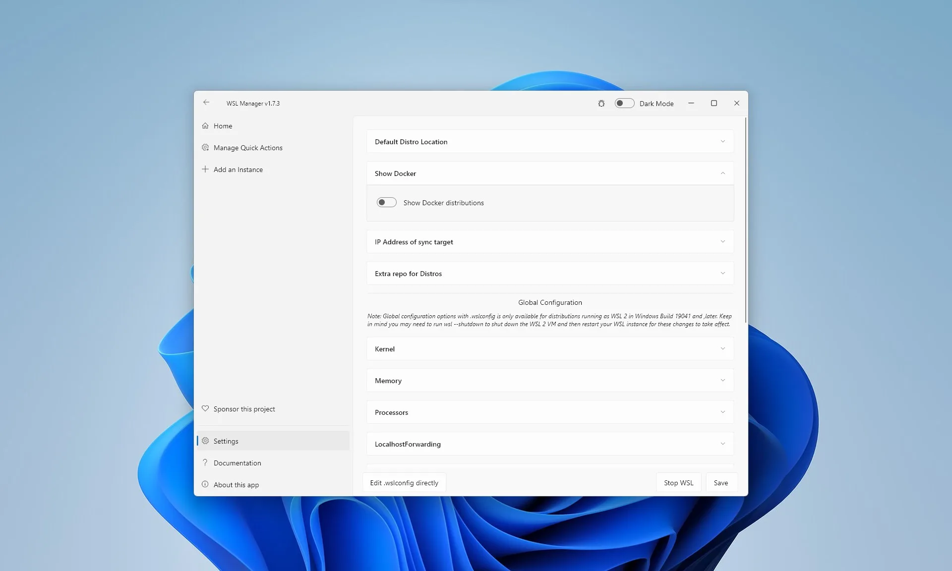 WSL Manager screenshot 3