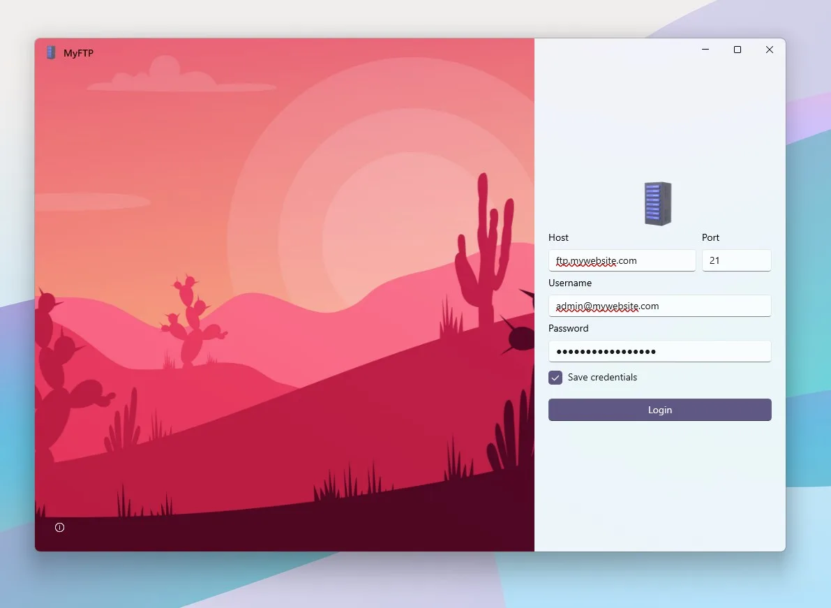 MyFTP screenshot 1