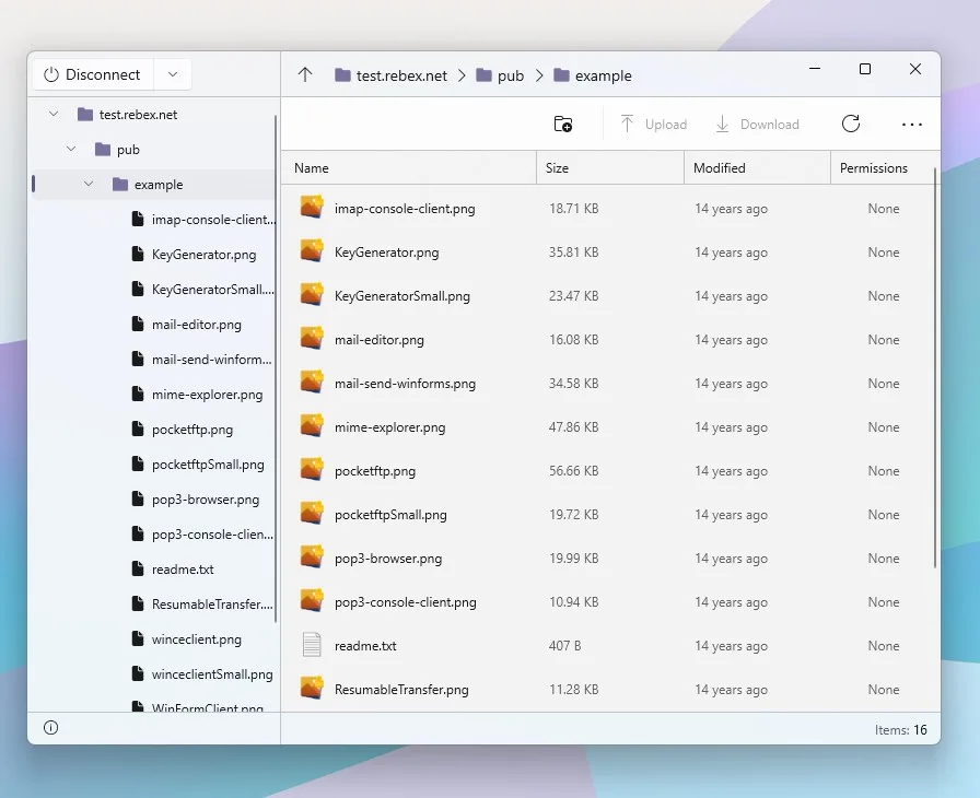 MyFTP screenshot 2