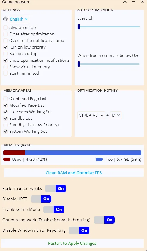 Optimize Game Booster - FPS booster & Lag Reduce screenshot 2