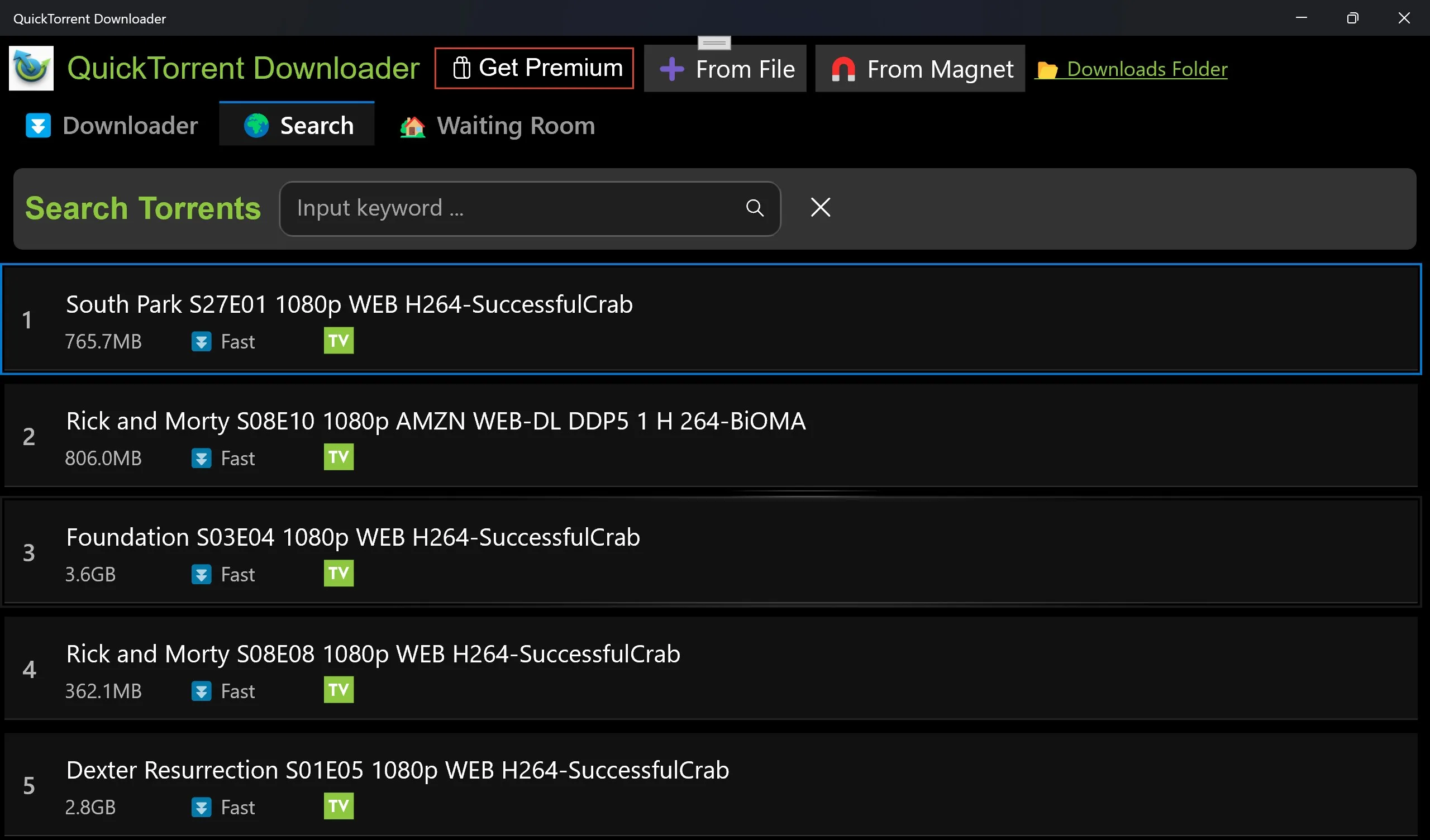 QuickTorrent Downloader screenshot 4