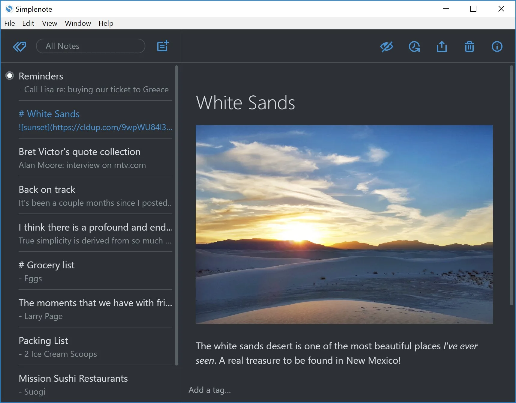 Simplenote screenshot 4