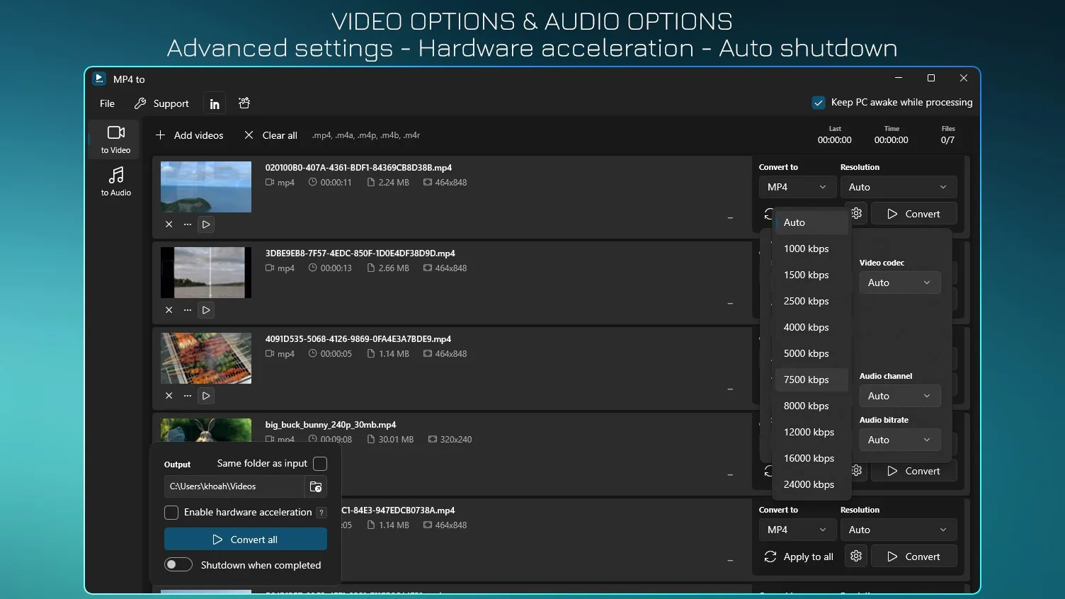 MP4 to MP3 & MP4 Video Converter screenshot 3