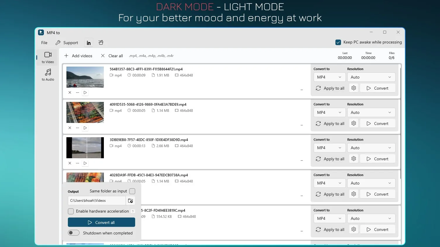 MP4 to MP3 & MP4 Video Converter screenshot 4
