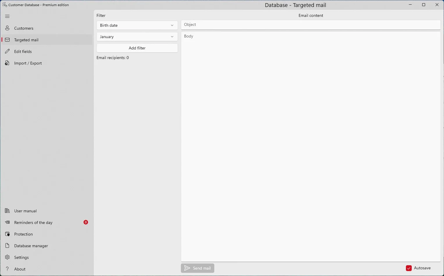 Simple Customer Database screenshot 2