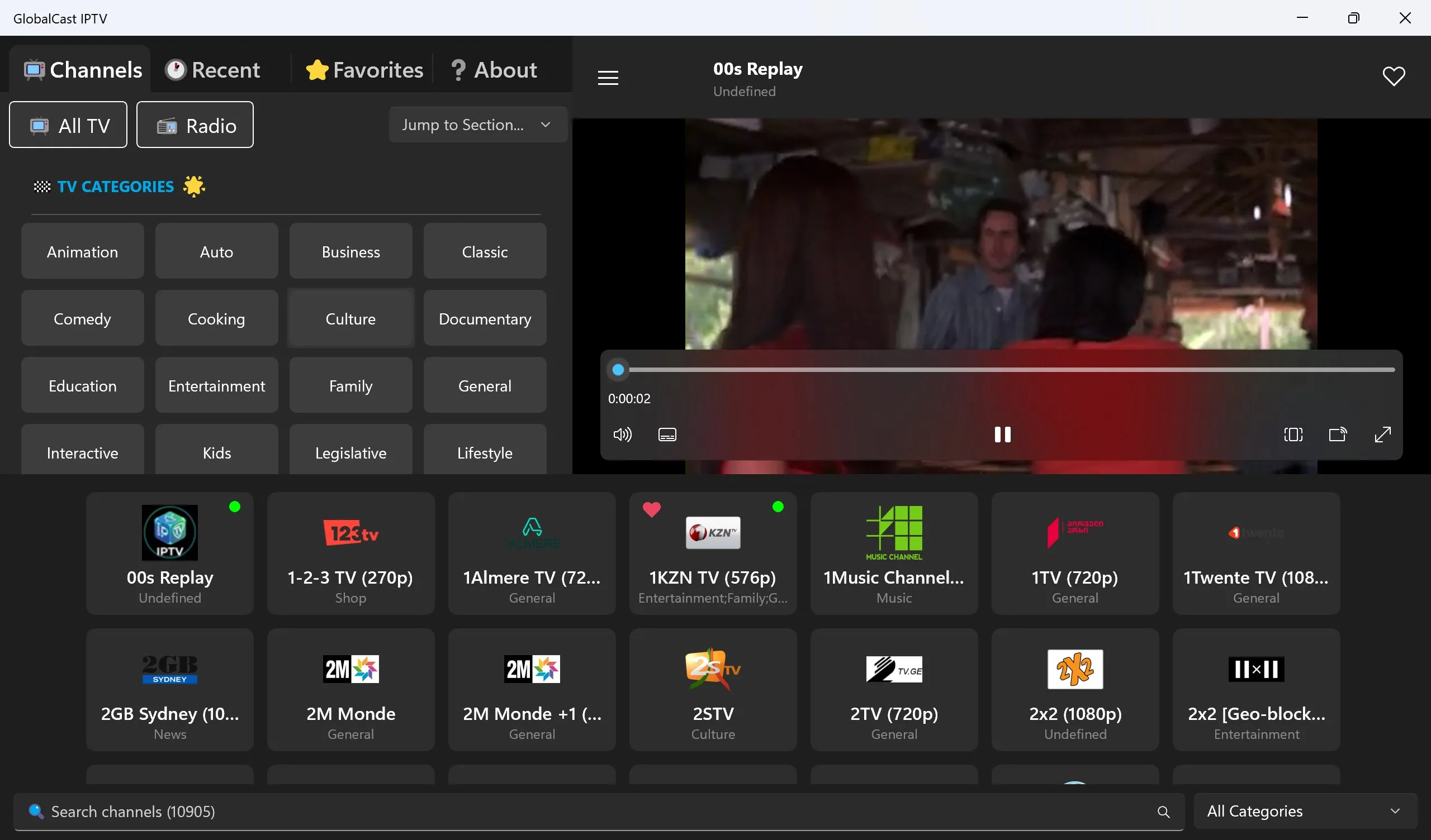 GlobalCast IPTV screenshot 1