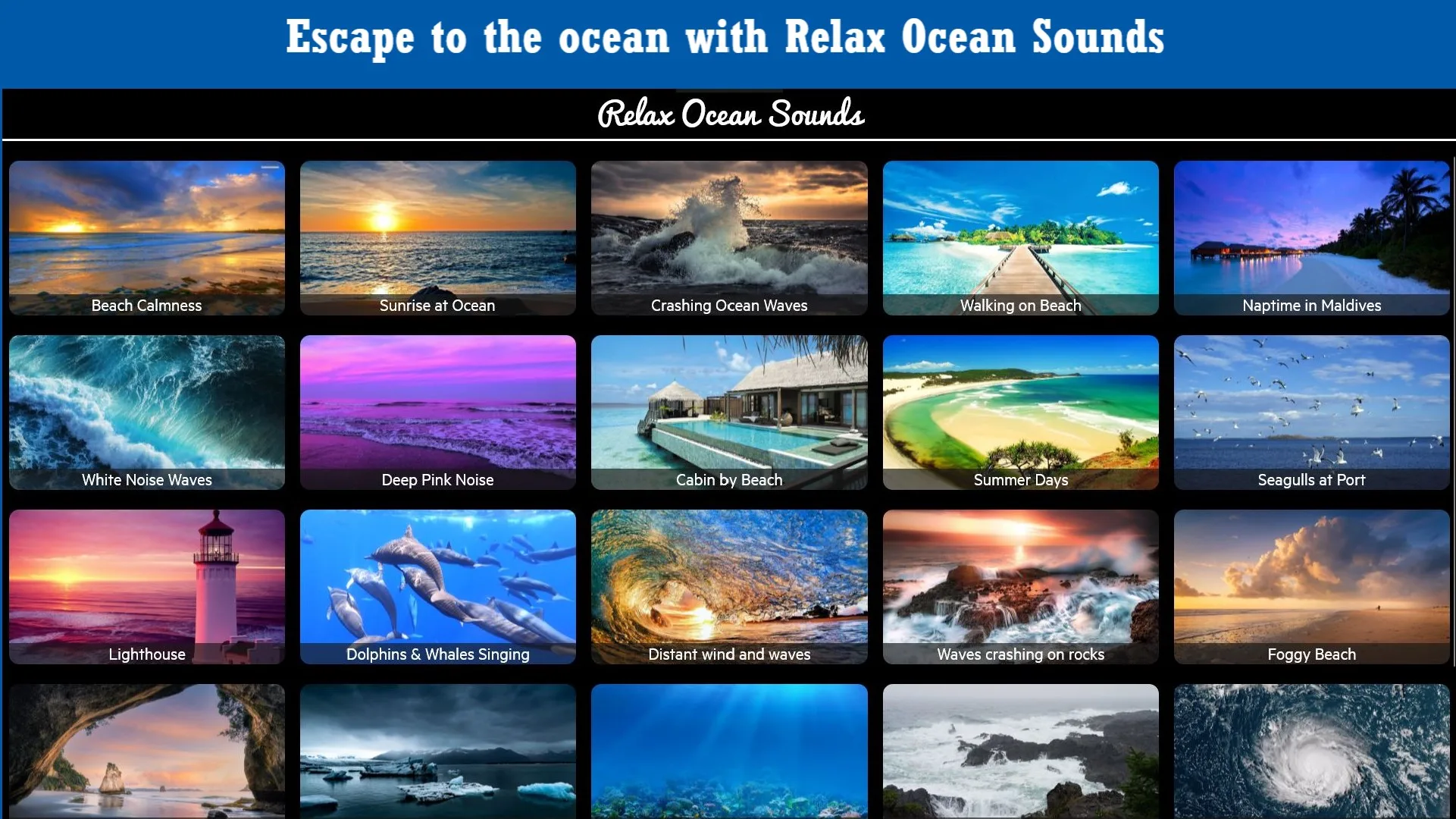 Relaxing Ocean Sounds screenshot 1
