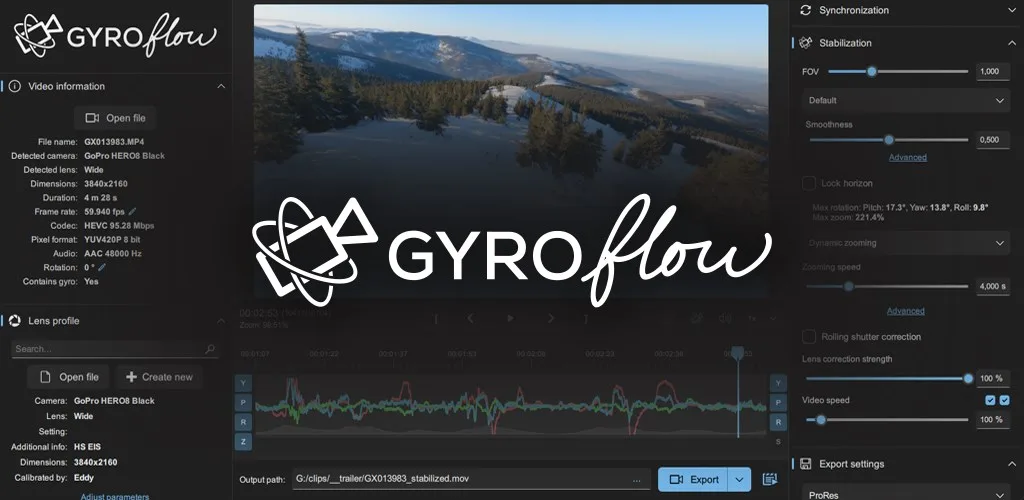 Gyroflow screenshot 1