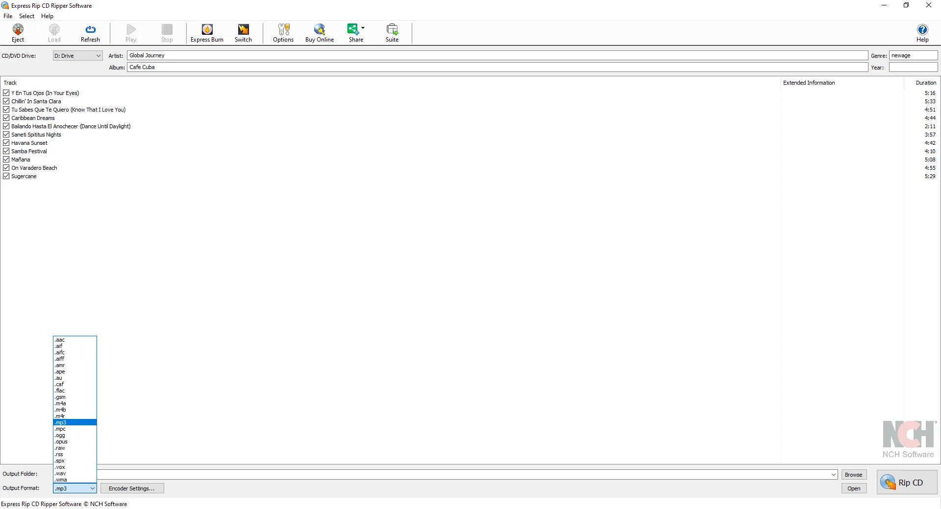 Express Rip CD Ripper Express Edition screenshot 1